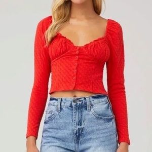 FREE PEOPLE Ladybug Top Brand new with tags SIZE LARGE